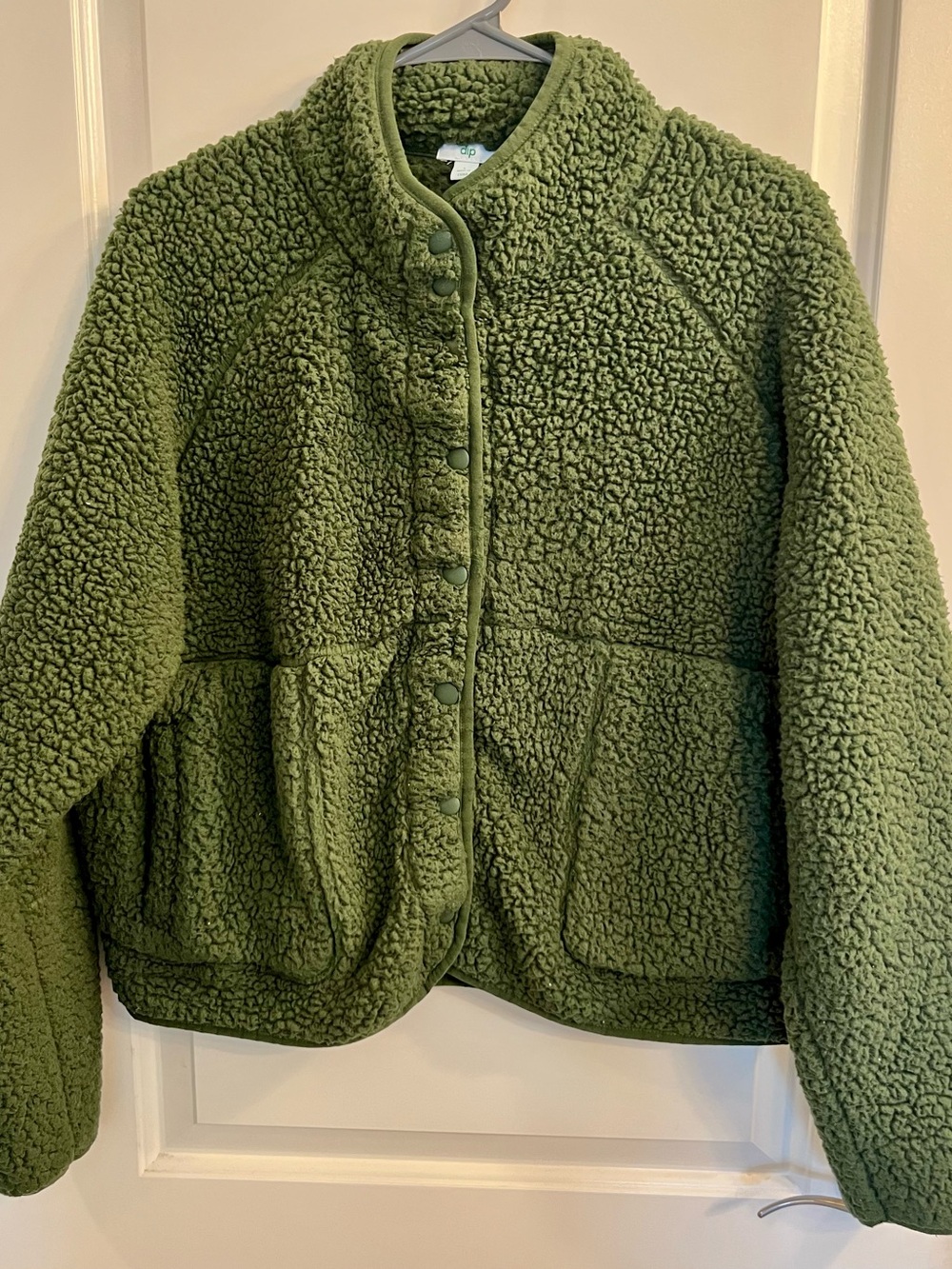 Olive Green Sherpa Jacket